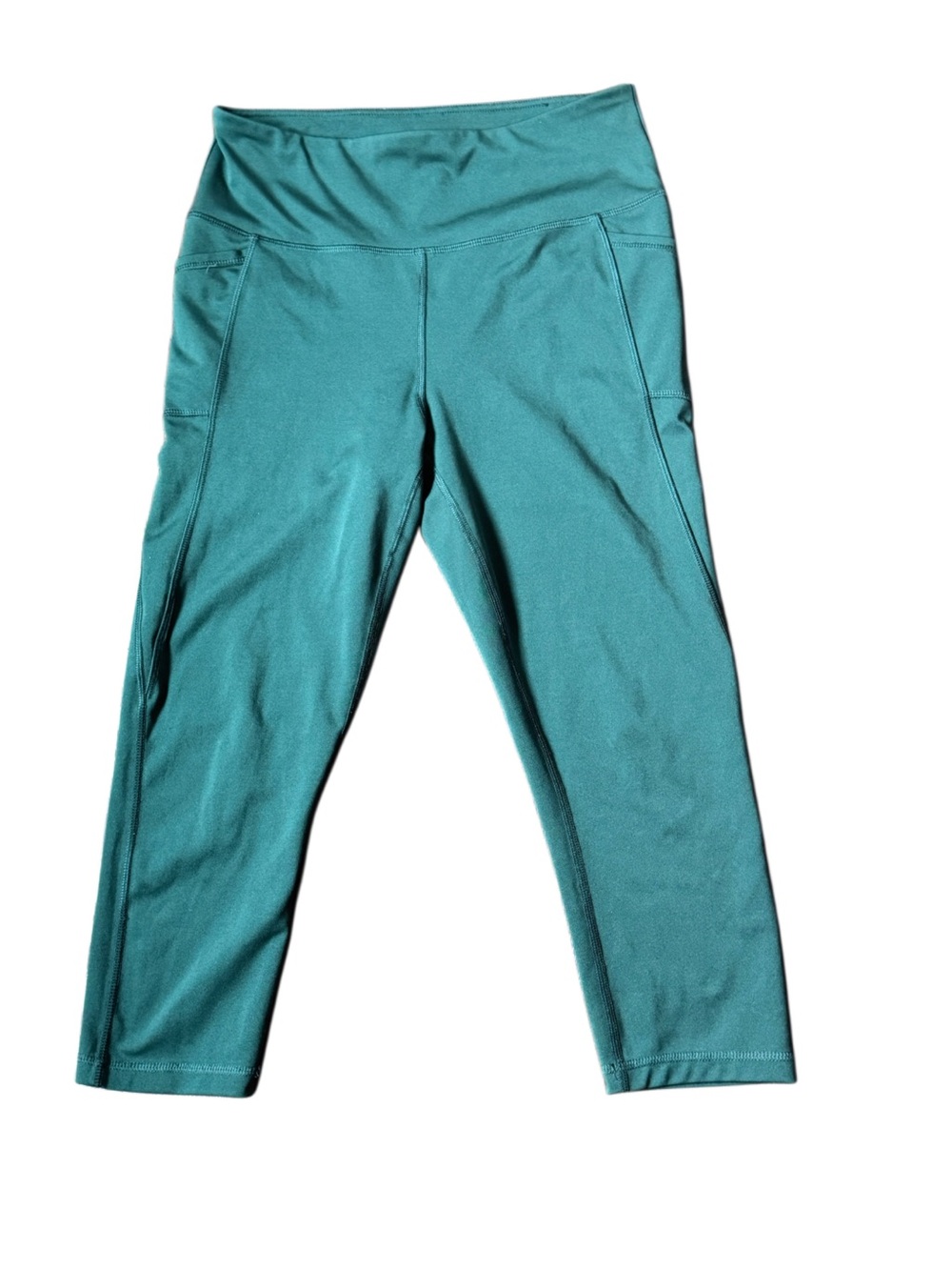 X by Gottex Teal Cropped Activewear Leggings Size L